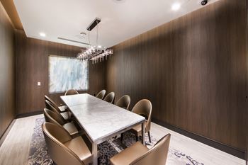 Carpeted conference room
